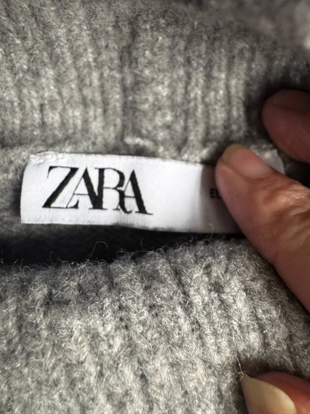 #77 🌷Zara Grey Turtleneck Sweater with Black Piping - Picture 2 of 6